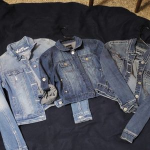 Bundle of name brand Jean jackets